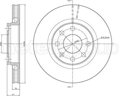 Metelli 23-0166 - Тормозной диск autosila-amz.com