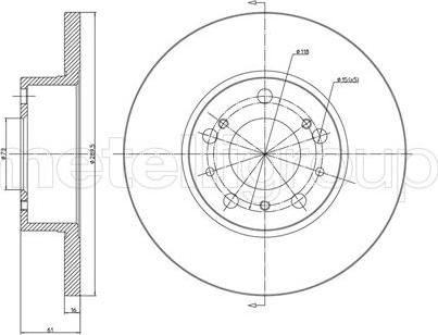 Metelli 23-0161 - Тормозной диск autosila-amz.com