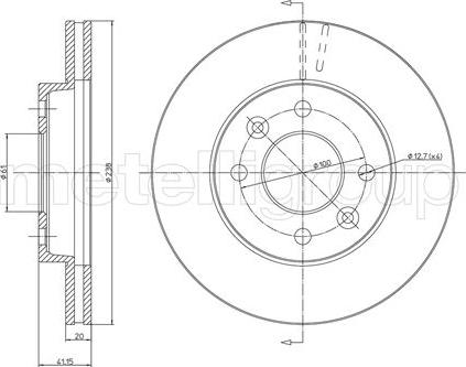 Metelli 23-0110 - Тормозной диск autosila-amz.com