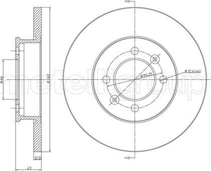 Metelli 23-0136 - Тормозной диск autosila-amz.com