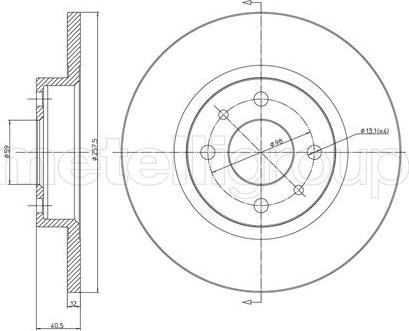 Metelli 23-0179 - Тормозной диск autosila-amz.com