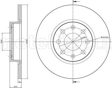 Metelli 23-0858C - Тормозной диск autosila-amz.com