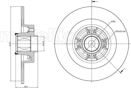 Metelli 23-0804 - Тормозной диск autosila-amz.com