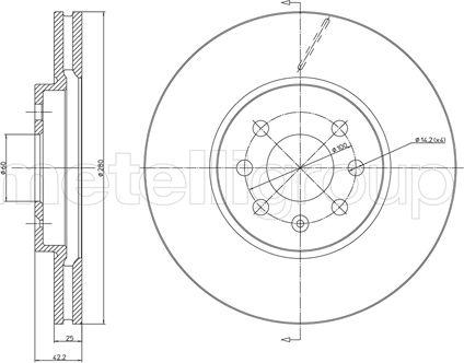 Metelli 23-0800C - Тормозной диск autosila-amz.com