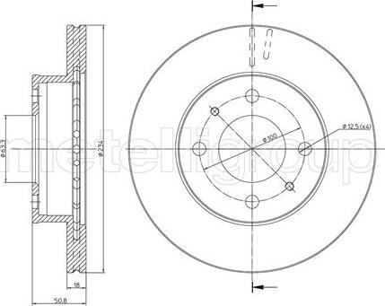 Metelli 23-0836 - Тормозной диск autosila-amz.com