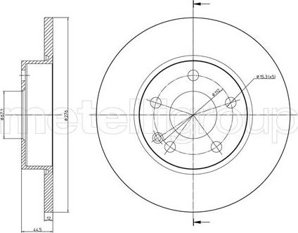 Metelli 23-0830C - Тормозной диск autosila-amz.com