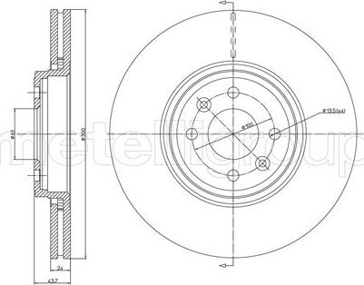 Metelli 23-0829C - Тормозной диск autosila-amz.com