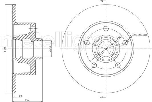 Metelli 23-0394 - Тормозной диск autosila-amz.com