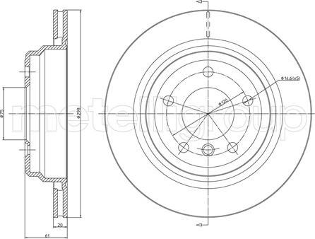 Metelli 23-0398C - Тормозной диск autosila-amz.com