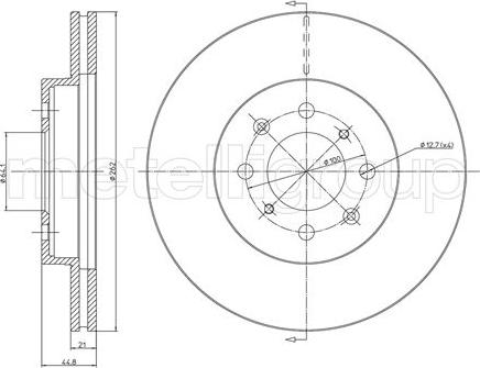 Metelli 23-0344C - Тормозной диск autosila-amz.com