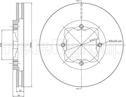 Metelli 23-0360 - Тормозной диск autosila-amz.com