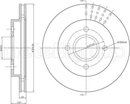 Metelli 23-0317 - Тормозной диск autosila-amz.com