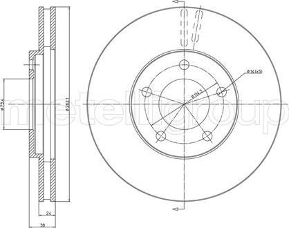 Metelli 23-0331 - Тормозной диск autosila-amz.com