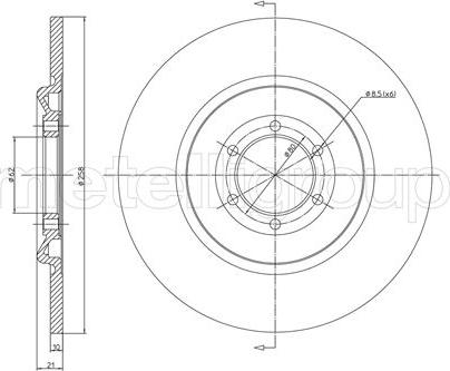 Metelli 23-0325 - Тормозной диск autosila-amz.com