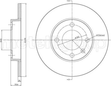 Metelli 23-0371 - Тормозной диск autosila-amz.com