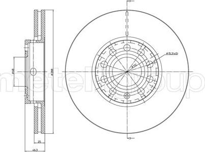 Metelli 23-0262C - Тормозной диск autosila-amz.com