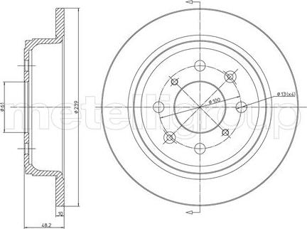 Metelli 23-0267 - Тормозной диск autosila-amz.com