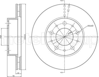 Metelli 23-0200 - Тормозной диск autosila-amz.com