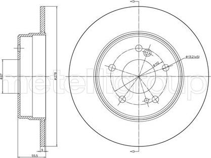 Metelli 23-0277C - Диск тормозной Metelli autosila-amz.com