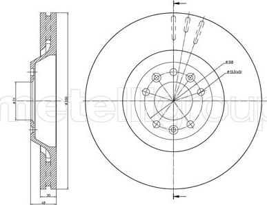 Metelli 23-0793C - Тормозной диск autosila-amz.com