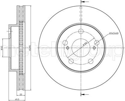 Metelli 23-0740C - Тормозной диск autosila-amz.com