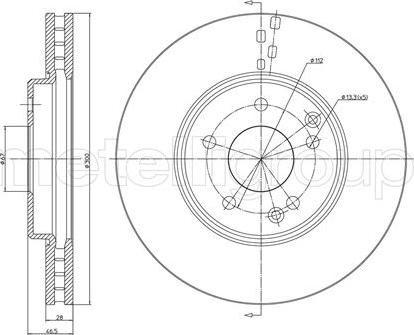 Metelli 23-0753C - Тормозной диск autosila-amz.com