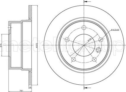 Metelli 23-0785C - Тормозной диск autosila-amz.com