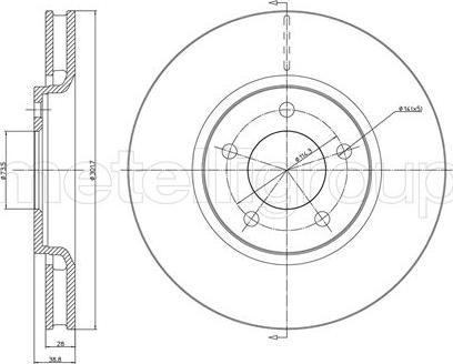 Metelli 23-0780C - Тормозной диск autosila-amz.com