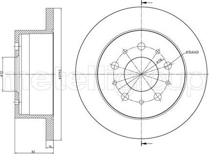 Metelli 23-0731 - Тормозной диск autosila-amz.com