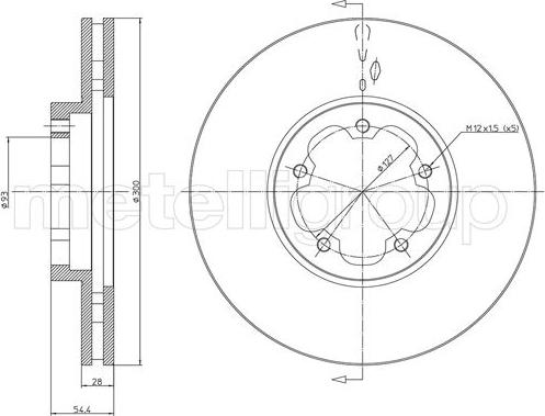 Metelli 23-1494 - Тормозной диск autosila-amz.com