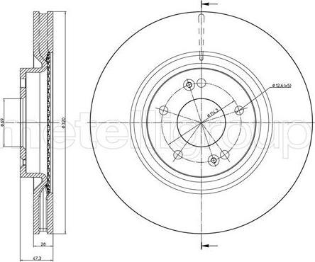 Metelli 23-1403C - Тормозной диск autosila-amz.com