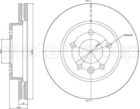 Metelli 23-1414C - Тормозной диск autosila-amz.com