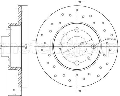 Metelli 23-1410FC - Тормозной диск autosila-amz.com