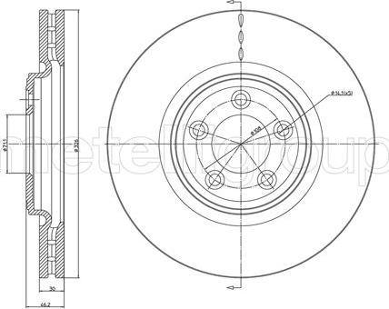 Metelli 23-1423C - Тормозной диск autosila-amz.com