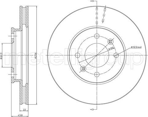 Metelli 23-1479C - Тормозной диск autosila-amz.com