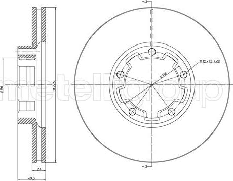 Metelli 23-1557 - Тормозной диск autosila-amz.com