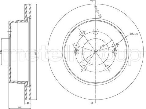 Metelli 23-1562C - Тормозной диск autosila-amz.com