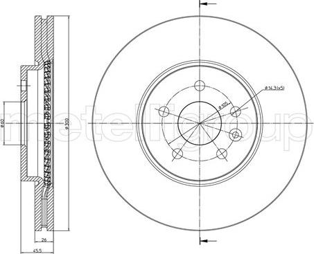 Metelli 23-1507C - Тормозной диск autosila-amz.com