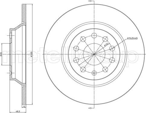 Metelli 23-1519C - Тормозной диск autosila-amz.com