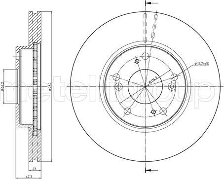 Metelli 23-1685C - Тормозной диск autosila-amz.com