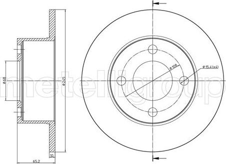 Metelli 23-1670C - Тормозной диск autosila-amz.com