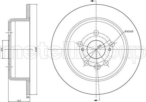 Metelli 23-1672C - Тормозной диск autosila-amz.com