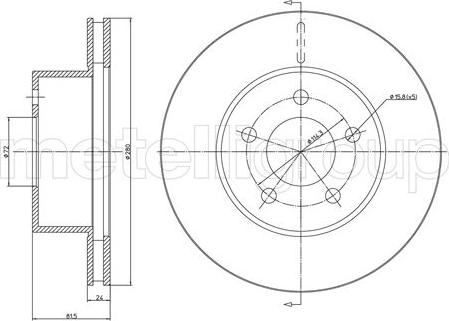 Metelli 23-1051C - Тормозной диск autosila-amz.com