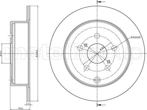 Metelli 23-1063C - Тормозной диск autosila-amz.com