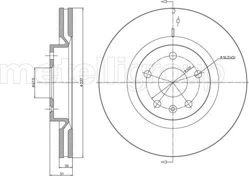 Metelli 23-1007C - Тормозной диск autosila-amz.com