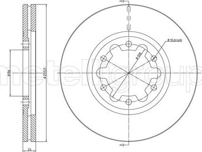 Metelli 23-1190 - Тормозной диск autosila-amz.com