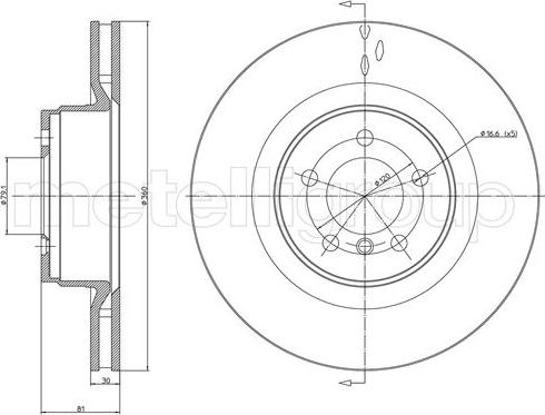 Metelli 23-1169C - Тормозной диск autosila-amz.com