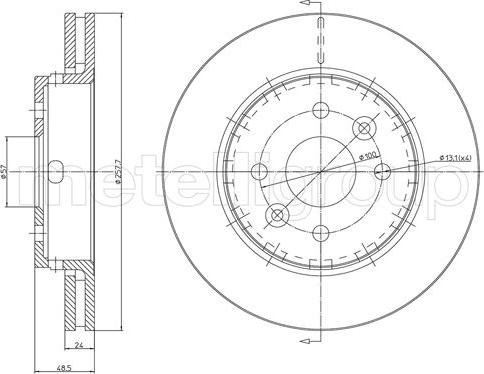 Metelli 23-1164C - Тормозной диск autosila-amz.com