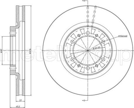 Metelli 23-1187C - Тормозной диск autosila-amz.com