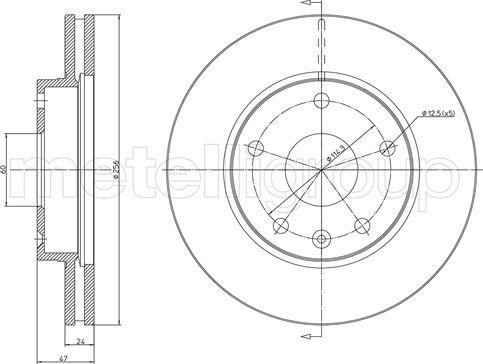 Metelli 23-1137 - Тормозной диск autosila-amz.com